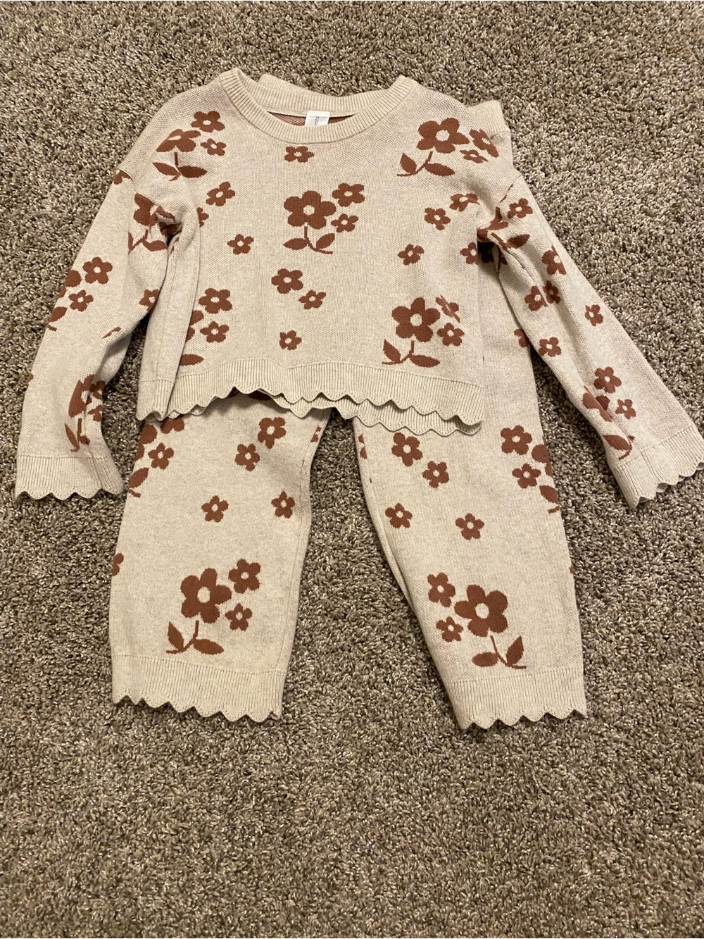 Toddler Girls Matching Sweater Set